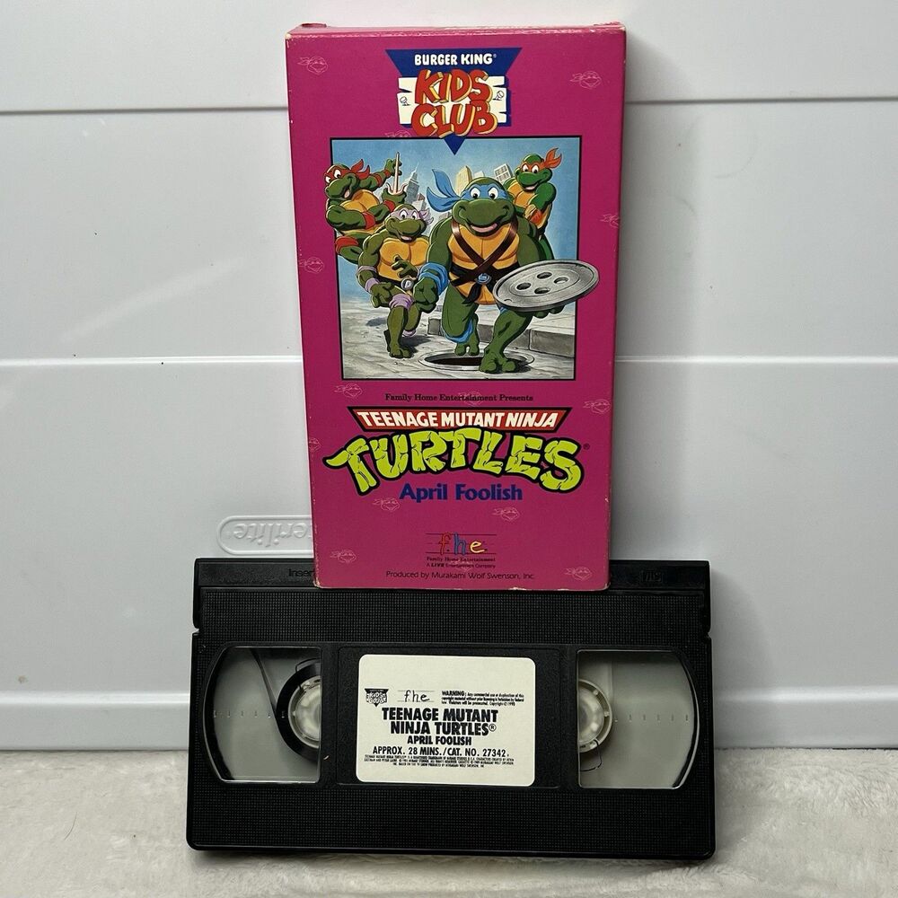 Teenage Mutant Ninja Turtles April Foolish VHS Video Tape Burger King Exclusive